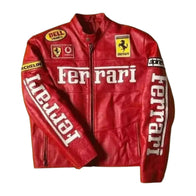 90s Ferrari F1 Real Leather Men Jacket | Dash Racegear