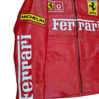 90s Ferrari F1 Real Leather Men Jacket | Dash Racegear