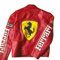 90s Ferrari F1 Real Leather Men Jacket | Dash Racegear