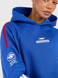 AFL x Elite Eleven Western Bulldogs Hoodie Hoodie unisex detail view 4 | Dash Racegear — Western Bulldogs 2026 hoodie featuring Elite Eleven retro design influence and easy everyday wear feel.