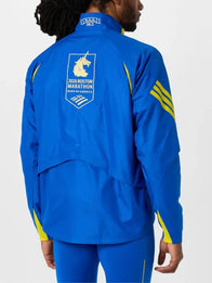 Boston Marathon Jacket 2026 Jacket unisex detail view 5 | Dash Racegear — Adidas Recreation 2026 Boston Marathon jacket – Blue, marathon-inspired design with zip closure and reflective details, ideal for outdoor running and training.