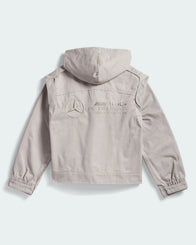 Bad Bunny Adidas Hoodie Hoodie unisex detail view 2 | Dash Racegear — Grey Adidas x Bad Bunny x Mercedes AMG F1 zip‑up hoodie with race‑inspired details and relaxed fit for everyday cool looks.
