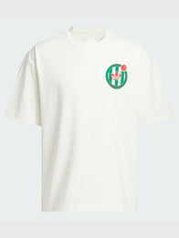 Adidas Basketball Crest T-Shirt Shirt unisex detail view 4 | Dash Racegear — 2026 Adidas White Basketball Crest T-Shirt for men and women, soft, breathable, and perfect for casual wear.