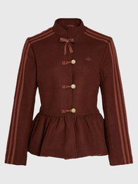 Adidas Chinese New Year Peplum Jacket Jacket unisex detail view 4 | Dash Racegear — Chinese New Year Adidas Brown Peplum Jacket, perfect for layering or creating festive casual looks.