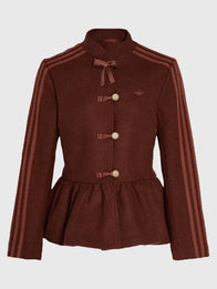 Adidas Chinese New Year Peplum Jacket Jacket unisex detail view 4 | Dash Racegear — Chinese New Year Adidas Brown Peplum Jacket, perfect for layering or creating festive casual looks.