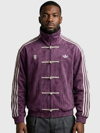 Man Utd Chinese New Year Jacket Jacket unisex detail view 5 | Dash Racegear — Unisex Adidas x Manchester United 2026 CNY suede jacket blending football heritage with premium streetwear aesthetic