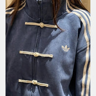 Adidas Chinese New Year Blue Jacket Jacket unisex detail view 2 | Dash Racegear — 2025 Adidas Chinese New Year Blue Jacket – Fashion-Forward Style