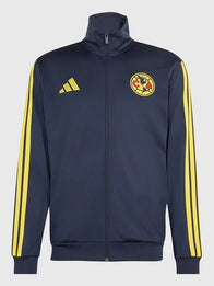 Adidas Club America DNA Track Jacket Jacket unisex front product view | Dash Racegear — Club America Adidas 2026 DNA Unisex Zip-Up Track Jacket in Navy Blue with a sleek athletic fit and everyday comfort.
