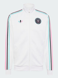 Adidas Inter Miami CF Track Jacket Jacket unisex front product view | Dash Racegear — Adidas Inter Miami CF zip-up track jacket blending premium craftsmanship with contemporary athletic-inspired everyday wearability.