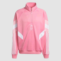 Adidas Inter Miami CF Originals Half-Zip Crew Sweatshirt Sweatshirt unisex front product view | Dash Racegear — Adidas Inter Miami CF Half-Zip Crew Sweatshirt