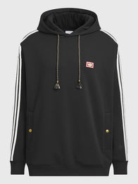 Adidas Chinese New Year SS26 Hoodie Hoodie unisex front product view | Dash Racegear — Recreated Adidas LNY SS26 black fleece unisex pullover hoodie designed with a soft interior and relaxed everyday fit