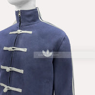 Adidas Chinese New Year Blue Jacket Jacket unisex detail view 5 | Dash Racegear — Adidas CNY 2025 men’s jacket in royal blue with premium design touches