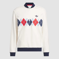 Adidas Argyle Printed 1/4-Zip Sweatshirt Sweatshirt unisex front product view | Dash Racegear — Adidas Originals Streetwear – Argyle 1/4-Zip Sweatshirt