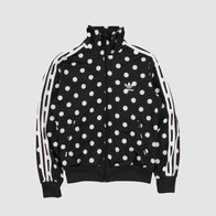Adidas Polka Dot Jacket Jacket unisex front product view | Dash Racegear — Adidas polka dot zip-up jacket for casual wear