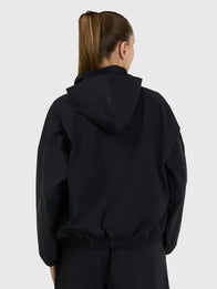 Womens Adidas Real Madrid Z.N.E. Woven Track Jacket Jacket unisex detail view 4 | Dash Racegear — 2026 Real Madrid Adidas women’s black jacket, Urban Z.N.E. track design for athletic street fashion.