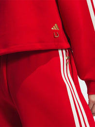 Adidas Lunar New Year Hoodie Hoodie unisex detail view 8 | Dash Racegear — Red fleece oversized hoodie recreated from the Adidas Lunar New Year 2026 theme for standout casual wear