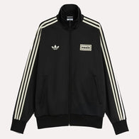 Adidas x Oasis Black Track Jacket Jacket unisex front product view | Dash Racegear — Adidas Oasis Streetwear – Black Track Jacket Drop