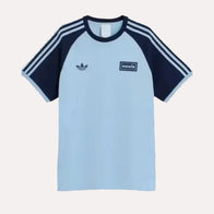 Adidas x Oasis Tour 3-Stripes T-Shirt Shirt unisex front product view | Dash Racegear — Oasis x Adidas 3-Stripes Shirt – Exclusive Tour Streetwear