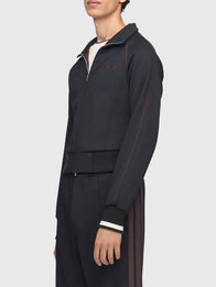 Adidas x Wales Bonner x Y-3 Black Track Jacket Jacket unisex detail view 3 | Dash Racegear — Stylish black track jacket blending three iconic design directions into a modern unisex piece with a sharp everyday appearance.