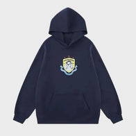 Aelfric Eden Puppy Badge Print Hoodie Hoodie unisex front product view | Dash Racegear — Puppy Badge Hoodie – Aelfric Eden’s Must-Have Piece