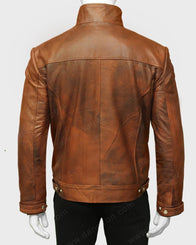 Agents Of Shield Grant Ward Jacket Leather Jacket unisex detail view 4 | Dash Racegear — Agents Of Shield Grant Ward Brown Jacket