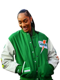 A’ja Wilson Gatorade Varsity Jacket Varsity Jacket unisex detail view 7 | Dash Racegear — A’ja Wilson Varsity Jacket – Gatorade Team Spirit Wear