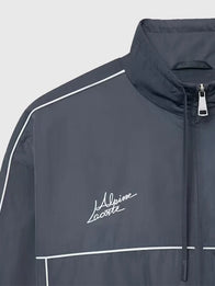 Lacoste x Alpine Track Jacket Jacket unisex detail view 4 | Dash Racegear — The 2026 Lacoste x Alpine Grey Jacket blends premium style, relaxed comfort, and a contemporary motorsport-inspired look.