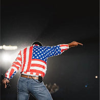 Luke Bryan Bangor Show American Flag Jacket Jacket unisex detail view 2 | Dash Racegear — Bangor Show Luke Bryan Patriotic American Flag Jacket