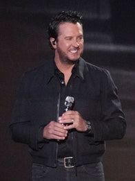 Luke Bryan American Idol S24 Songs of Faith Jacket Jacket unisex detail view 3 | Dash Racegear — American Idol S24 Luke Bryan black wool jacket, perfect for concerts or casual layering.