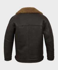 Anderson Black Sheepskin Shearling Leather Jacket Leather Jacket unisex detail view 3 | Dash Racegear — Mens Shearling Pilot Leather Black Jacket