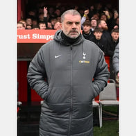 Tottenham VS Leicester City Ange Postecoglou Puffer Coat Coat unisex detail view 4 | Dash Racegear — Tottenham Hotspur puffer coat – Ange Postecoglou vs Leicester match edition