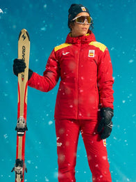Winter Olympics 2026 Opening Ceremony Team Spain Jacket Jacket unisex detail view 3 | Dash Racegear — Milano Cortina 2026 Team Spain red Joma Sport anorak jacket blends fan pride with practical warmth.