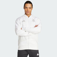 Real Madrid Anthem Jacket Jacket unisex front product view | Dash Racegear — Show Your True Colors with the Real Madrid Anthem Jacket – Tailored for Fans