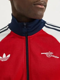 Arsenal adidas 25/26 Track Jacket Jacket unisex detail view 4 | Dash Racegear — Red and white Arsenal adidas 25/26 track jacket with full zip and classic three-stripe sleeves for all genders.