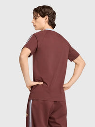 Aston Villa Adidas T-Shirt Shirt unisex detail view 2 | Dash Racegear — Brown Adidas Aston Villa tee in relaxed unisex fit, perfect for match days or daily style.