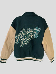Audemars Piguet 150th Anniversary Jacket Jacket unisex detail view 2 | Dash Racegear — Deep green Audemars Piguet 150th Anniversary jacket with ribbed trim and premium commemorative patches.