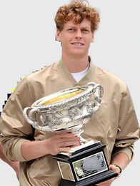 Jannik Sinner Australian Open Tennis Tournament Jacket Jacket unisex detail view 3 | Dash Racegear — Beige Jannik Sinner Australian Open 2026 Tennis Bomber Jacket, comfortable and stylish for fan outfits.