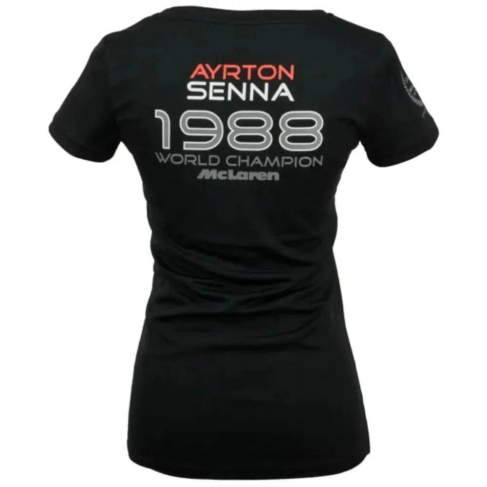 Ayrton Senna Ladies T-Shirt McLaren World Champion 1988 - Dash Racegear Store