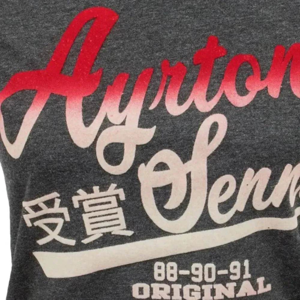 Ayrton Senna Ladies T-Shirt Vintage Grey - Dash Racegear Store
