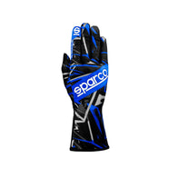 Gloves Sparco K-Rookie Black/Blue - front view | Dash Racegear