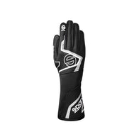 Gloves Sparco K-Tide + 8877-2022 Black/White - front view | Dash Racegear