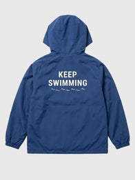Bts Keep Swimming Jacket Jacket unisex detail view 2 | Dash Racegear — Musinsa Keep Swimming BTS Jacket in Blue, lightweight and stylish with graphic detail, made for fans on casual outings.