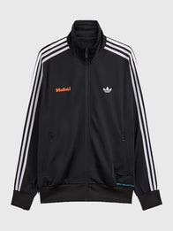 Adidas x Bad Bunny Madrid Firebird Track Jacket Jacket unisex detail view 2 | Dash Racegear — Adidas x Bad Bunny DTmF jacket offering smooth texture and iconic track style for everyday street fashion.