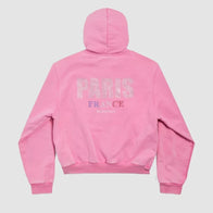 Balenciaga Pink Hoodie Hoodie unisex detail view 2 | Dash Racegear — Balenciaga pink hooded sweatshirt with modern fit