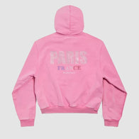 Balenciaga Pink Hoodie Hoodie unisex detail view 2 | Dash Racegear — Balenciaga pink hooded sweatshirt with modern fit