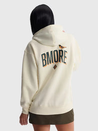 Baltimore Orioles 2026 City Connect Hoodie Hoodie unisex detail view 2 | Dash Racegear — Nike Orioles 2026 City Connect women’s cream Therma hoodie, insulated feel for cozy stadium nights.