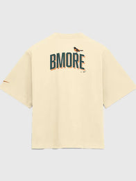 Baltimore Orioles 2026 City Connect Pocket Boxy T-Shirt Shirt unisex detail view 3 | Dash Racegear — Women’s Baltimore Orioles Nike cream 2026 City Connect tee, oversized boxy cut and pocket for laid-back streetwear.