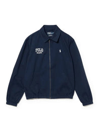 Beams x Polo Ralph Lauren Bayport Windbreaker Jacket Jacket unisex front product view | Dash Racegear — Beams x Polo Ralph Lauren Bayport windbreaker cotton jacket, lightweight layer for classic casual streetwear style.