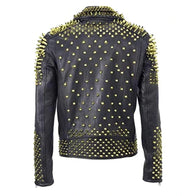 Stephen Biker Studded Black Leather Jacket Leather Jacket unisex detail view 2 | Dash Racegear — Biker Black Studded Leather Jacket