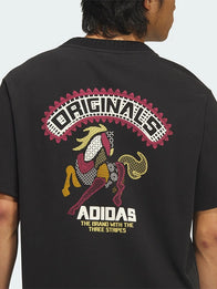 Adidas Chinese New Year SS26 T-Shirt Shirt unisex detail view 4 | Dash Racegear — Recreated Adidas Lunar New Year SS26 black crewneck T-shirt designed for casual wear with a sleek, versatile look